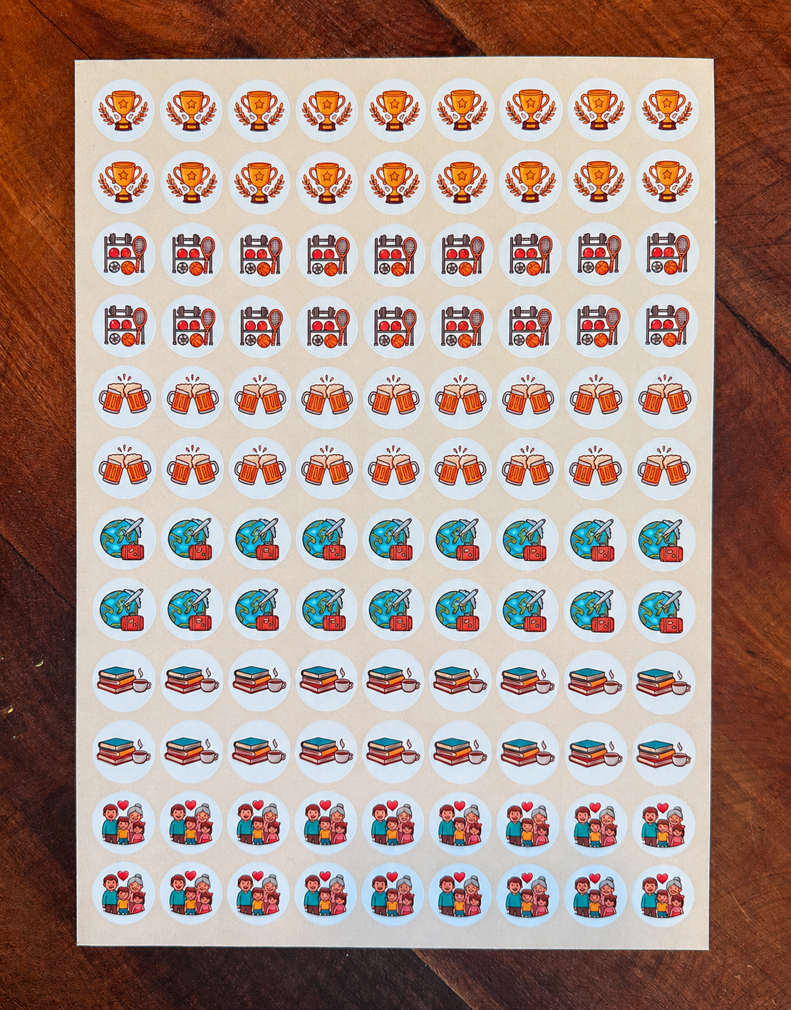 Set de stickers de logros del Gran Calendario