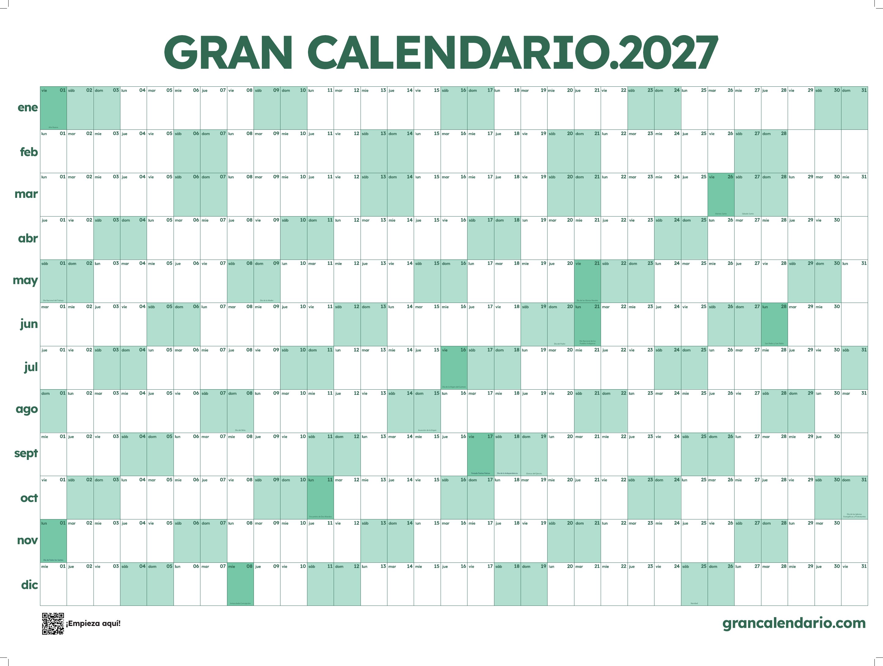 Gran Calendario 2027 edición preventa
