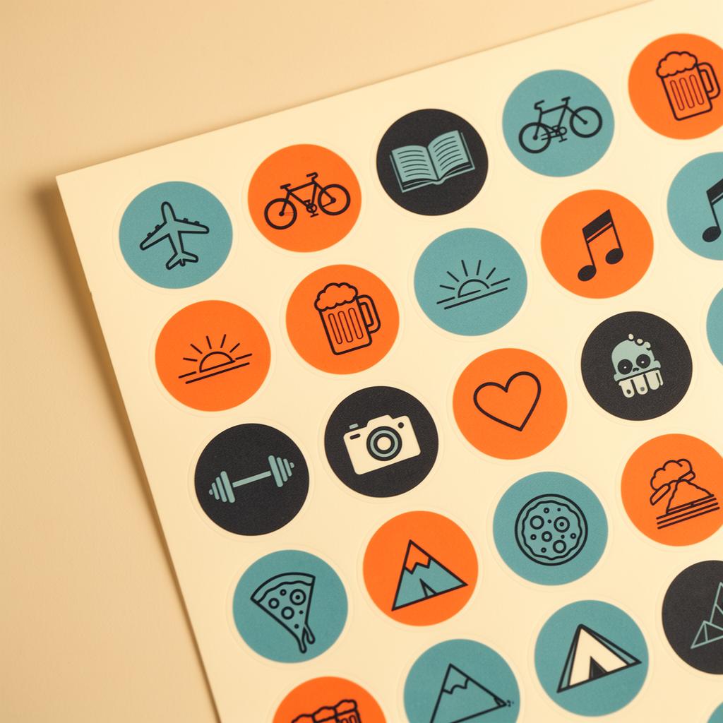 Set de stickers ilustrados de Gran Calendario
